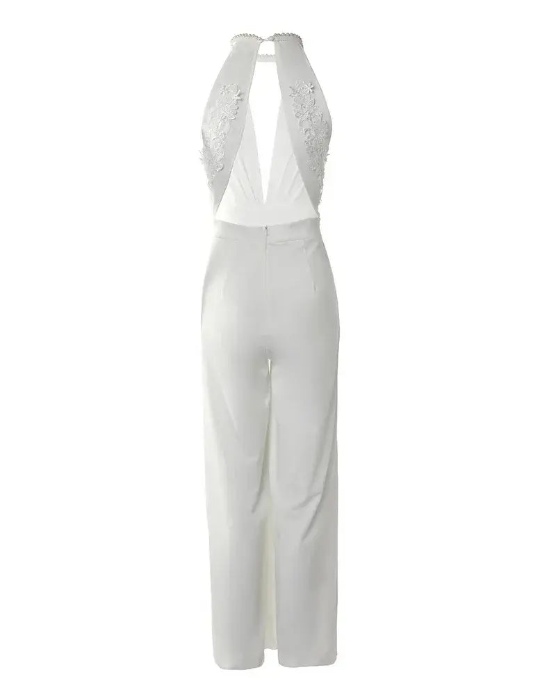 Dames Jumpsuit met V-hals en Vloeiende Snit 5