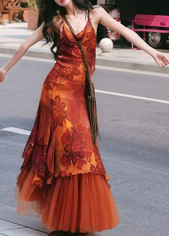 Dames Jurk Asymmetrisch Print Tweedelige Set voor Zomerse Evenementen 0