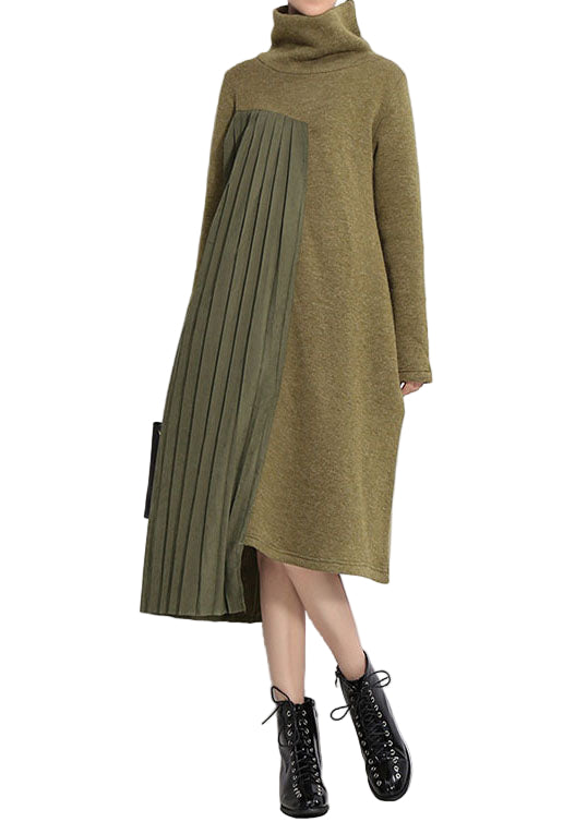 Dames Jurk Gebreid met Patchwork Stijl 0