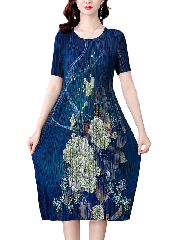 Dames Jurk Losse Pasvorm O-hals Zomerprint 3