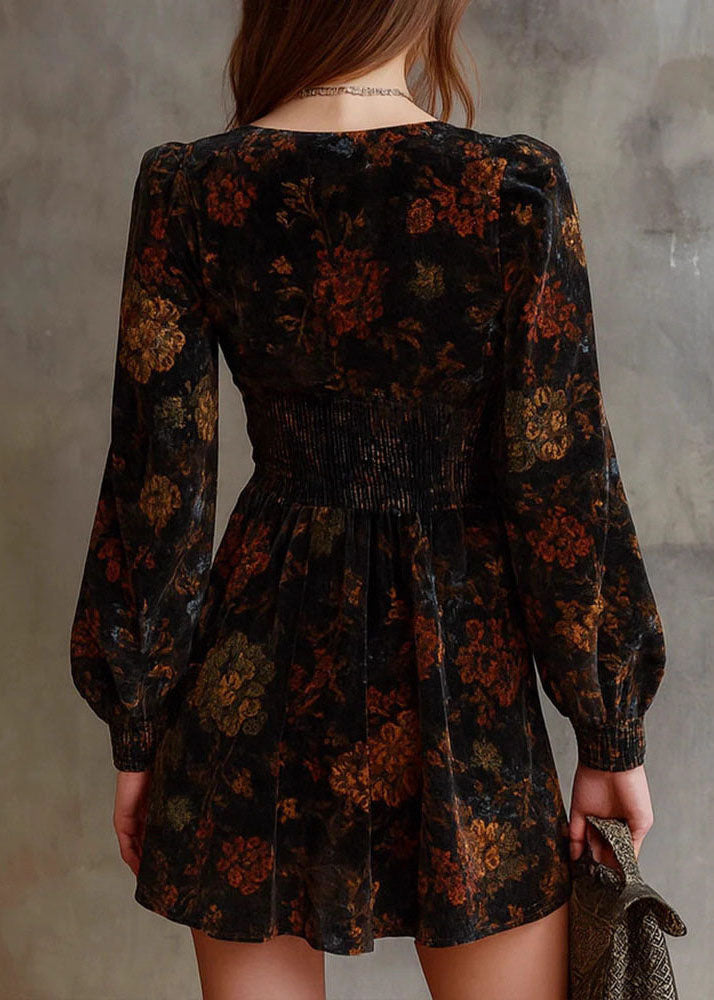 Dames Jurk Mini Met V-hals En Lange Mouwen 3