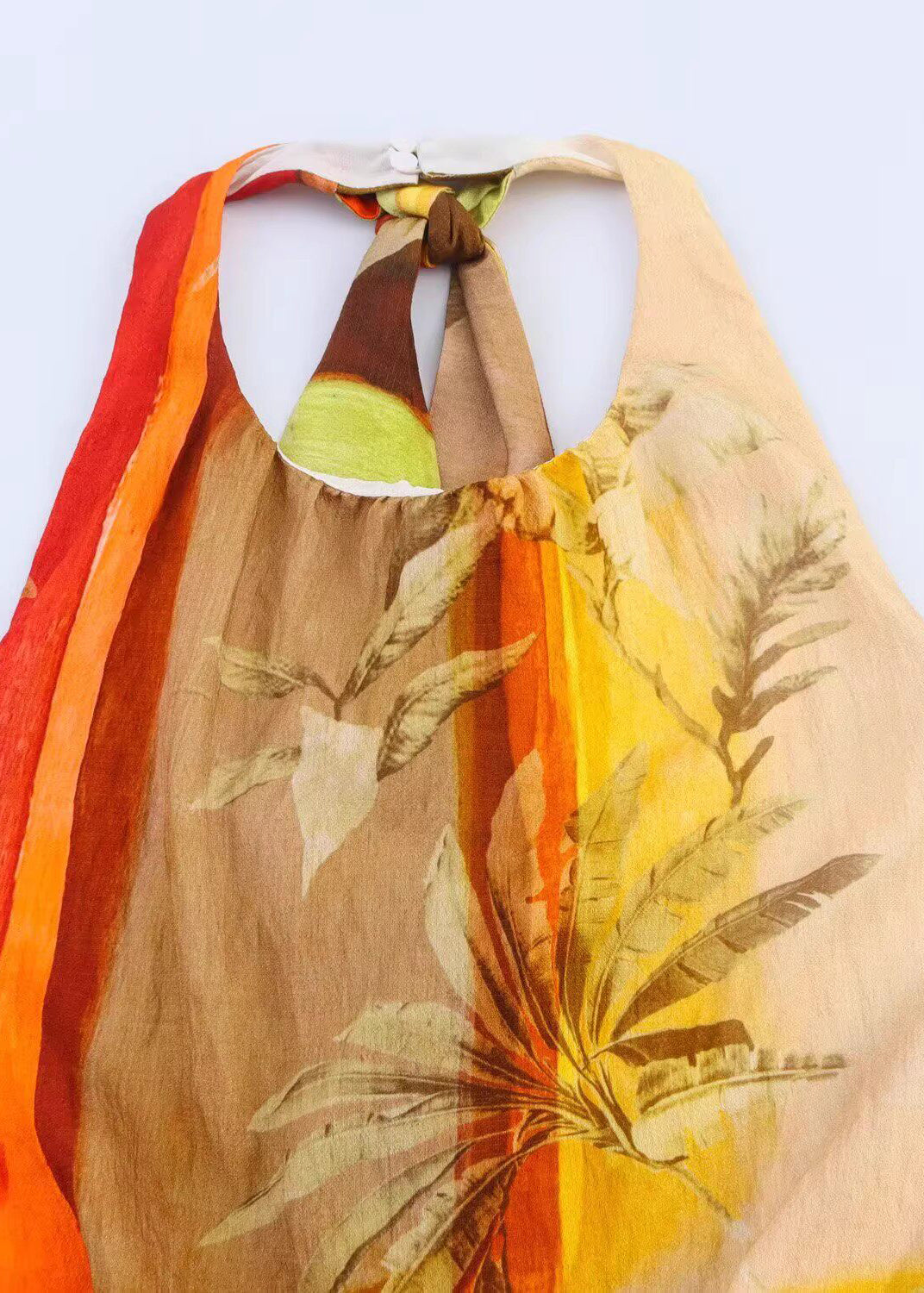 Dames Jurk Mouwloos Bohemien Print Open Rug 2