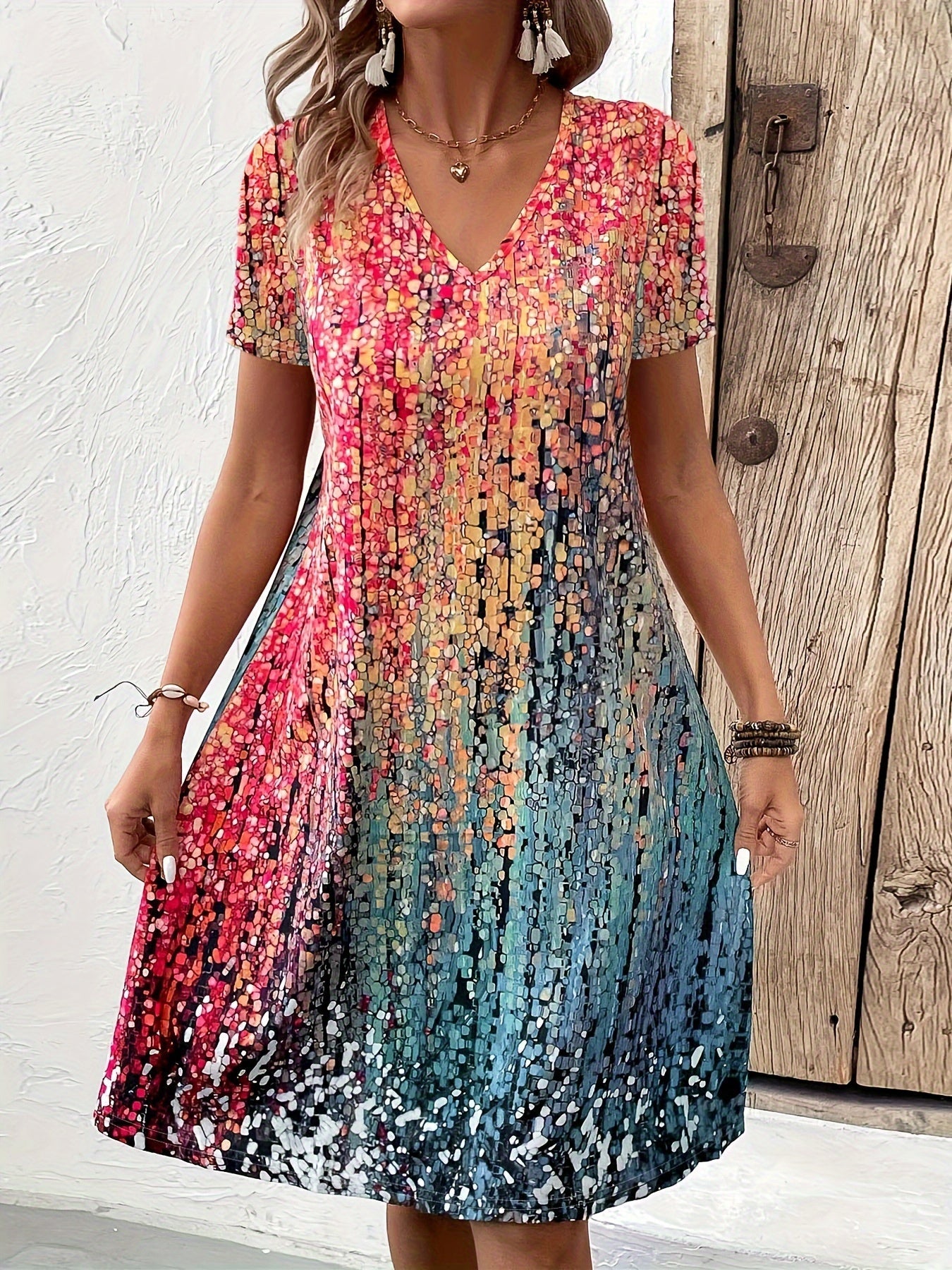 Dames Jurk Tijdloos Design Zacht Ademend Materiaal 3