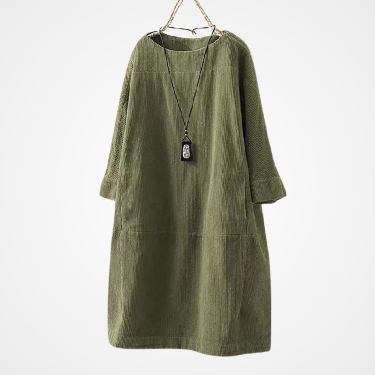 Dames Jurk Vintage Stijl Met Ronde Halslijn 7