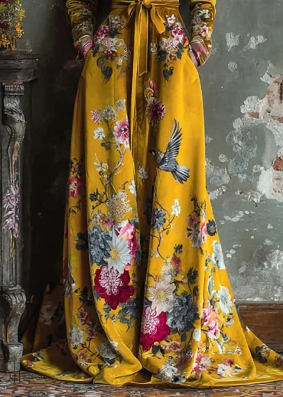 Dames Jurk met Peter Pan Kraag en Patchwork Print 3