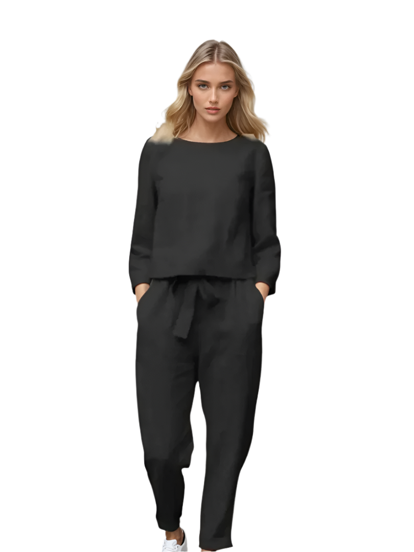 Dames Katoen Linnen Zomer Set Casual Stijl 1