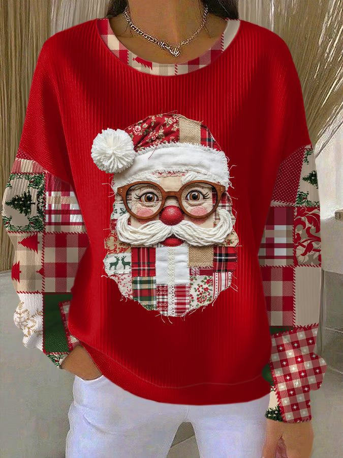 Dames Kersttrui met Kerstmanmotief 1