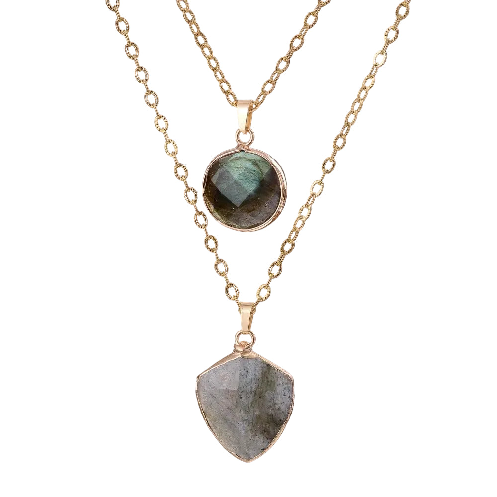 Dames Ketting Labradoriet Bescherming Uniek Ontwerp 0