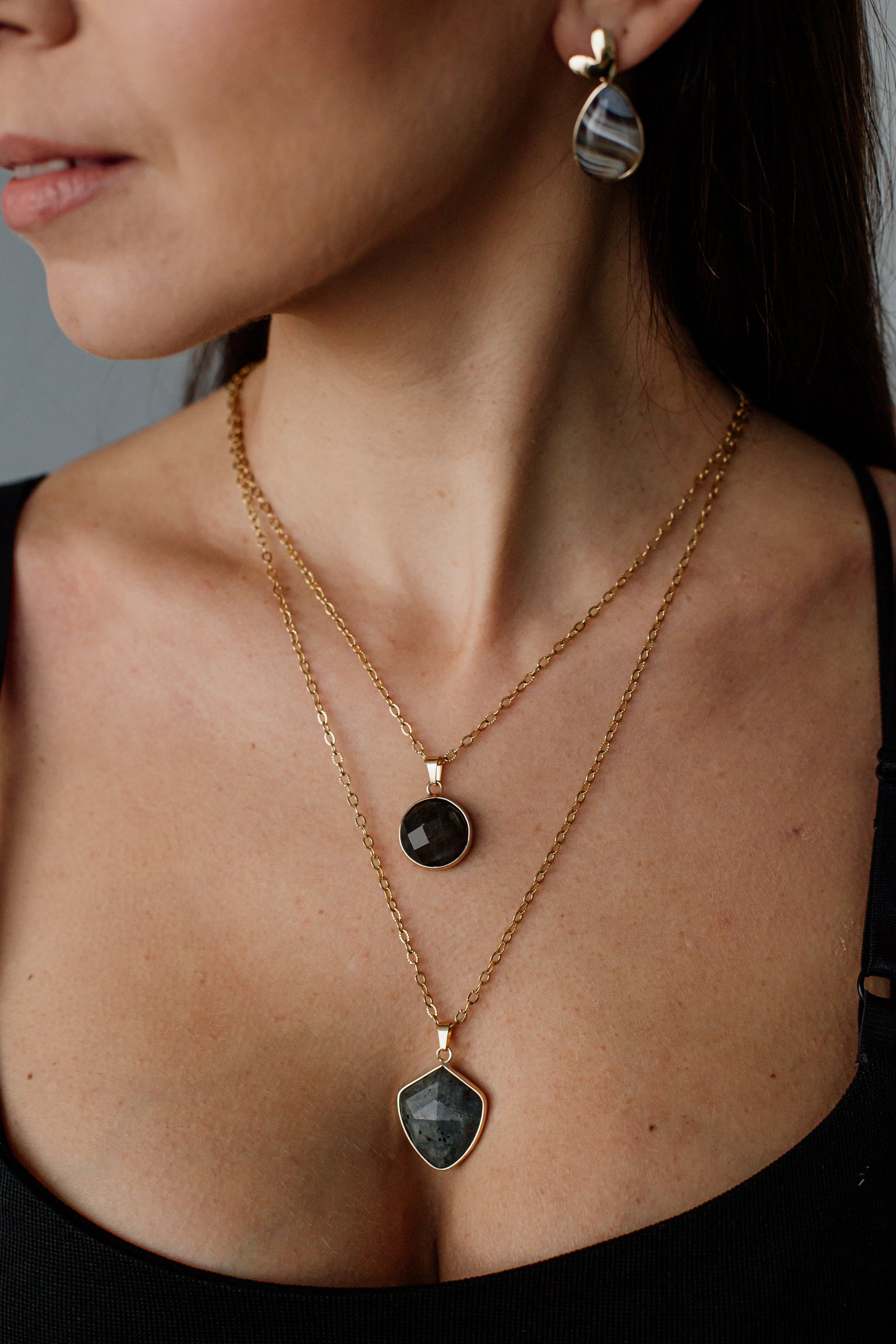 Dames Ketting Labradoriet Bescherming Uniek Ontwerp 1