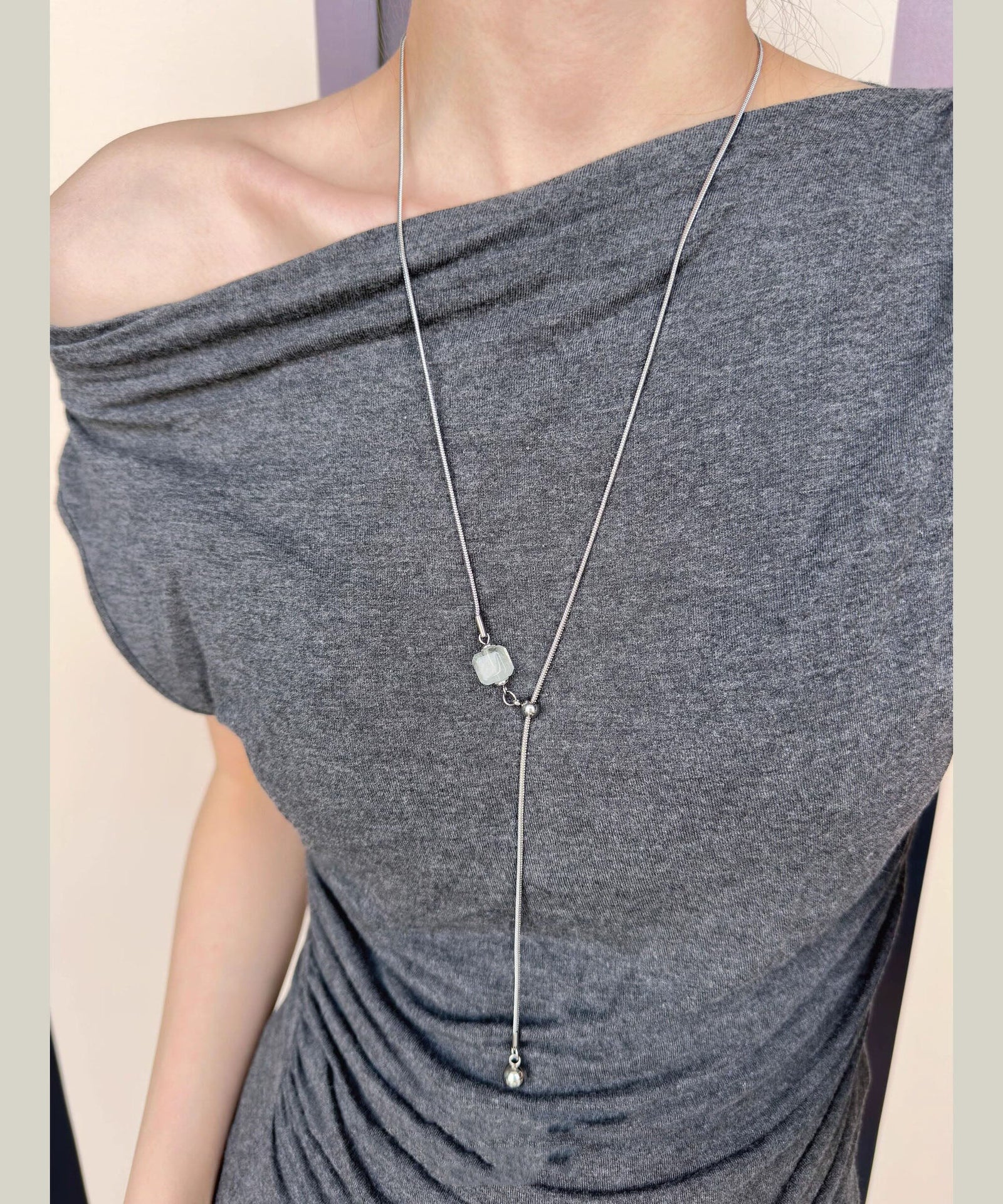 Dames Ketting Met Kristal En Natuursteen Stijlvol Design 1