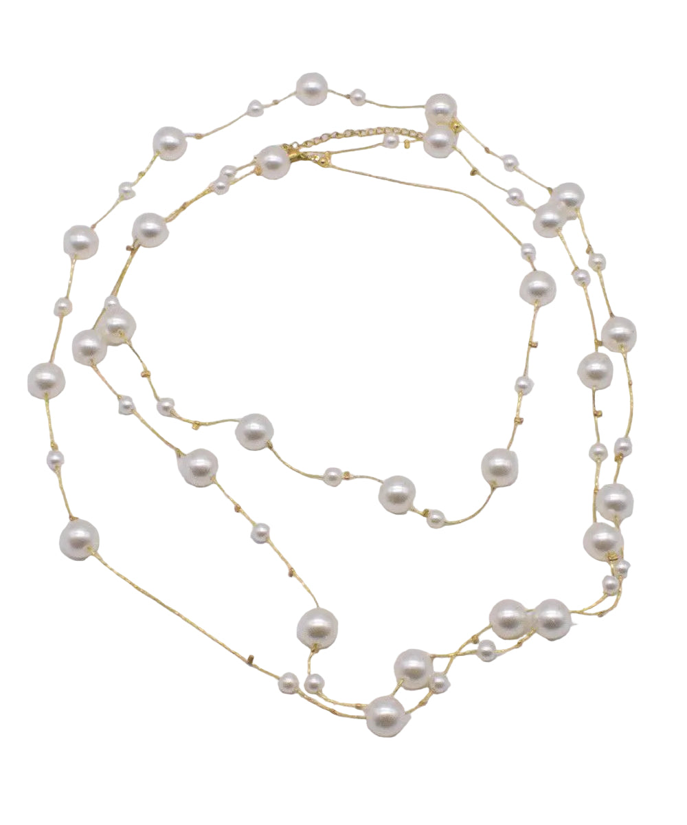 Dames Ketting Met Parel Kralen En Kwastje 1