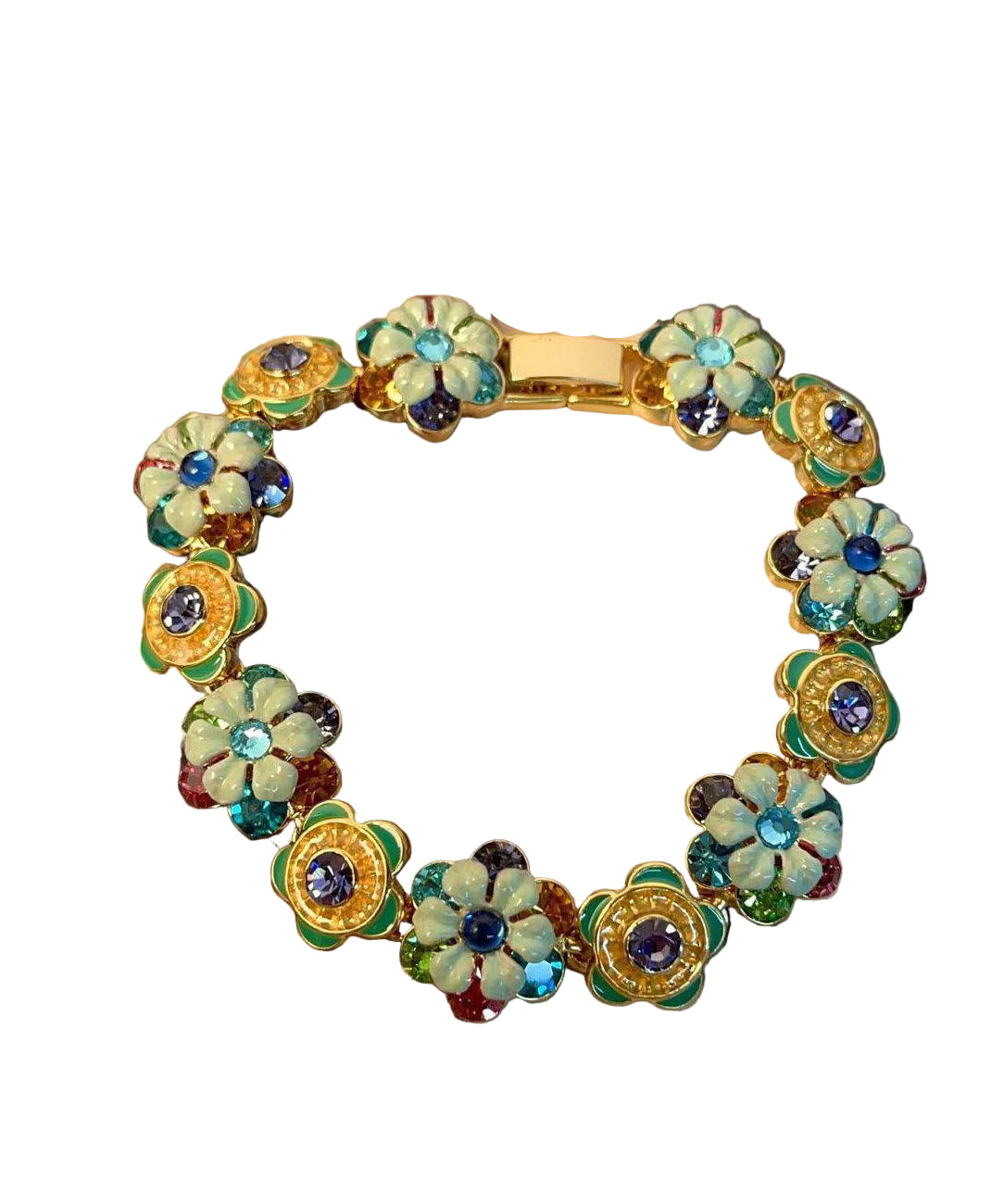 Dames Kettingarmband Bloemenmotief Regenbooglegering 4