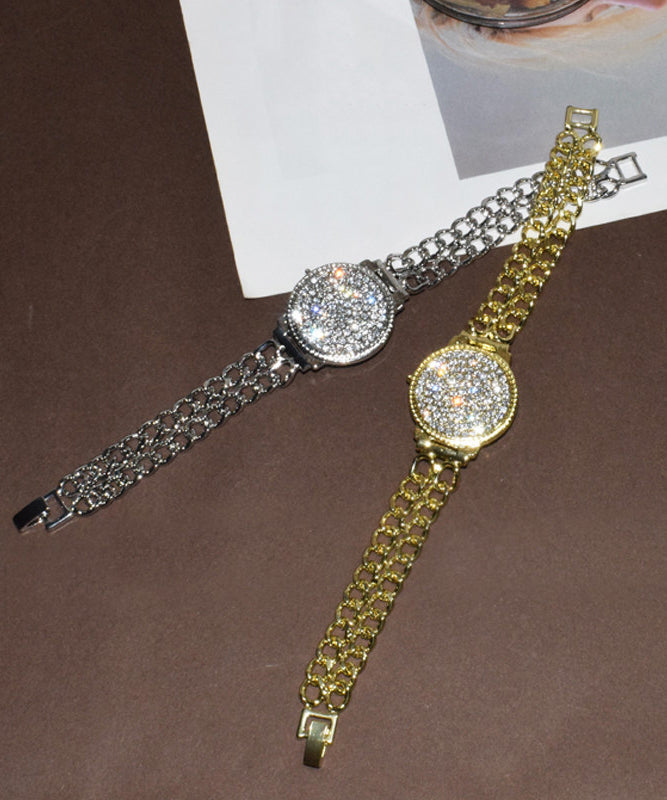 Dames Kettingarmband Uitgehold Met Metalen Zirkoon Details 3