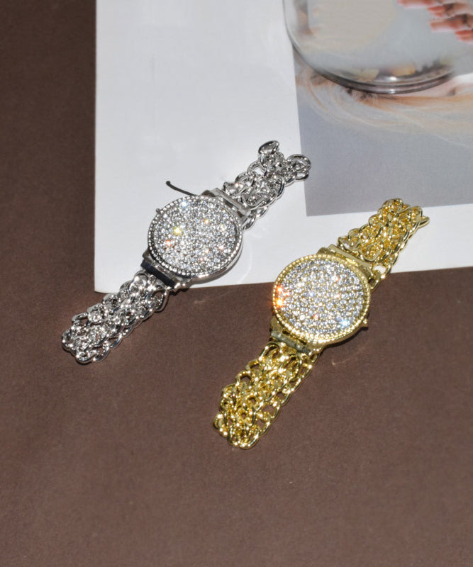 Dames Kettingarmband Uitgehold Met Metalen Zirkoon Details 4