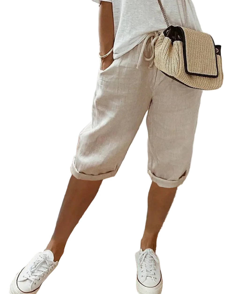 Dames Knielange Shorts Casual Stijl 0
