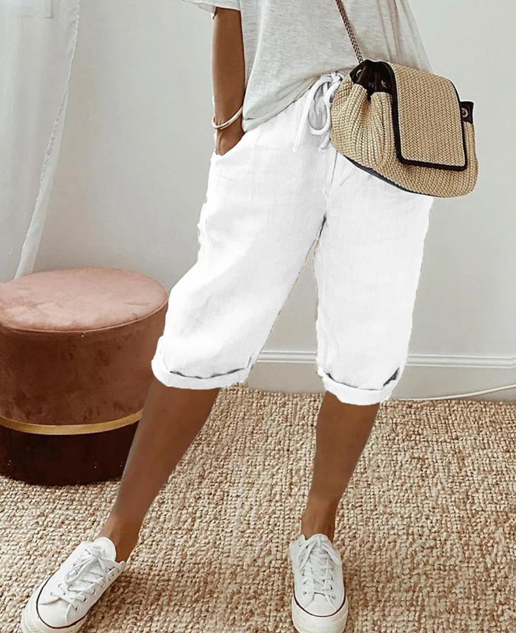 Dames Knielange Shorts Casual Stijl 3