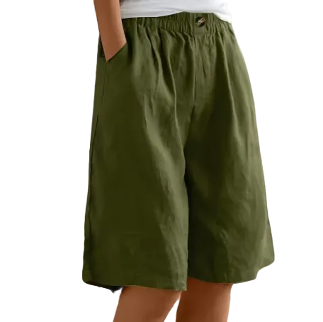 Dames Korte Broek Casual Met Elastische Tailleband 0