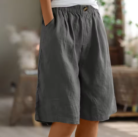 Dames Korte Broek Casual Met Elastische Tailleband 1