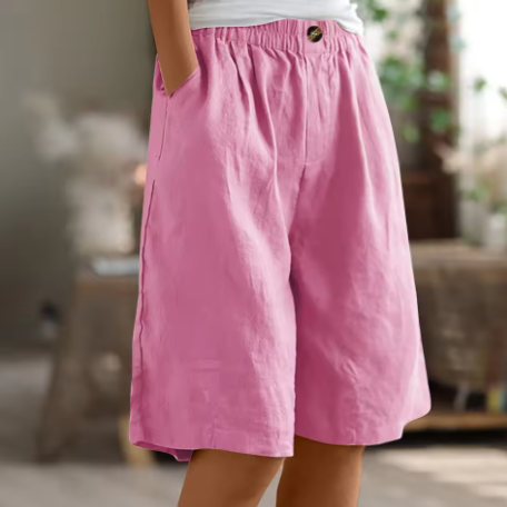 Dames Korte Broek Casual Met Elastische Tailleband 4