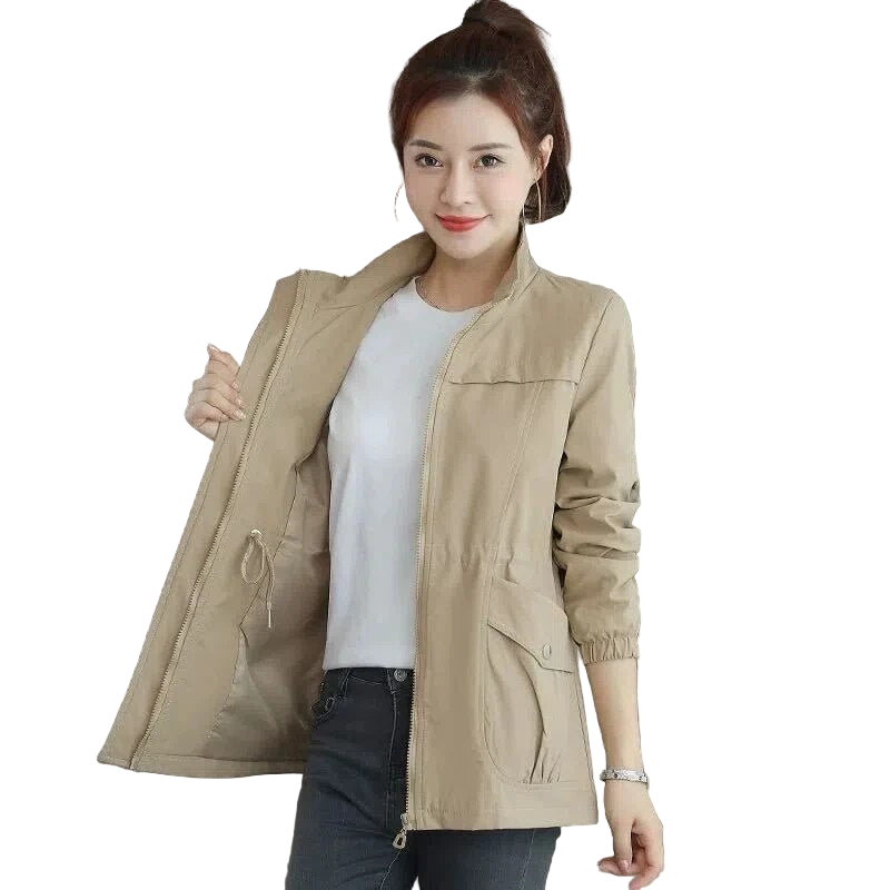 Dames Korte Zomerjacke Met Praktische Zijzakken Lichtgewicht Ademend Stijlvol 0