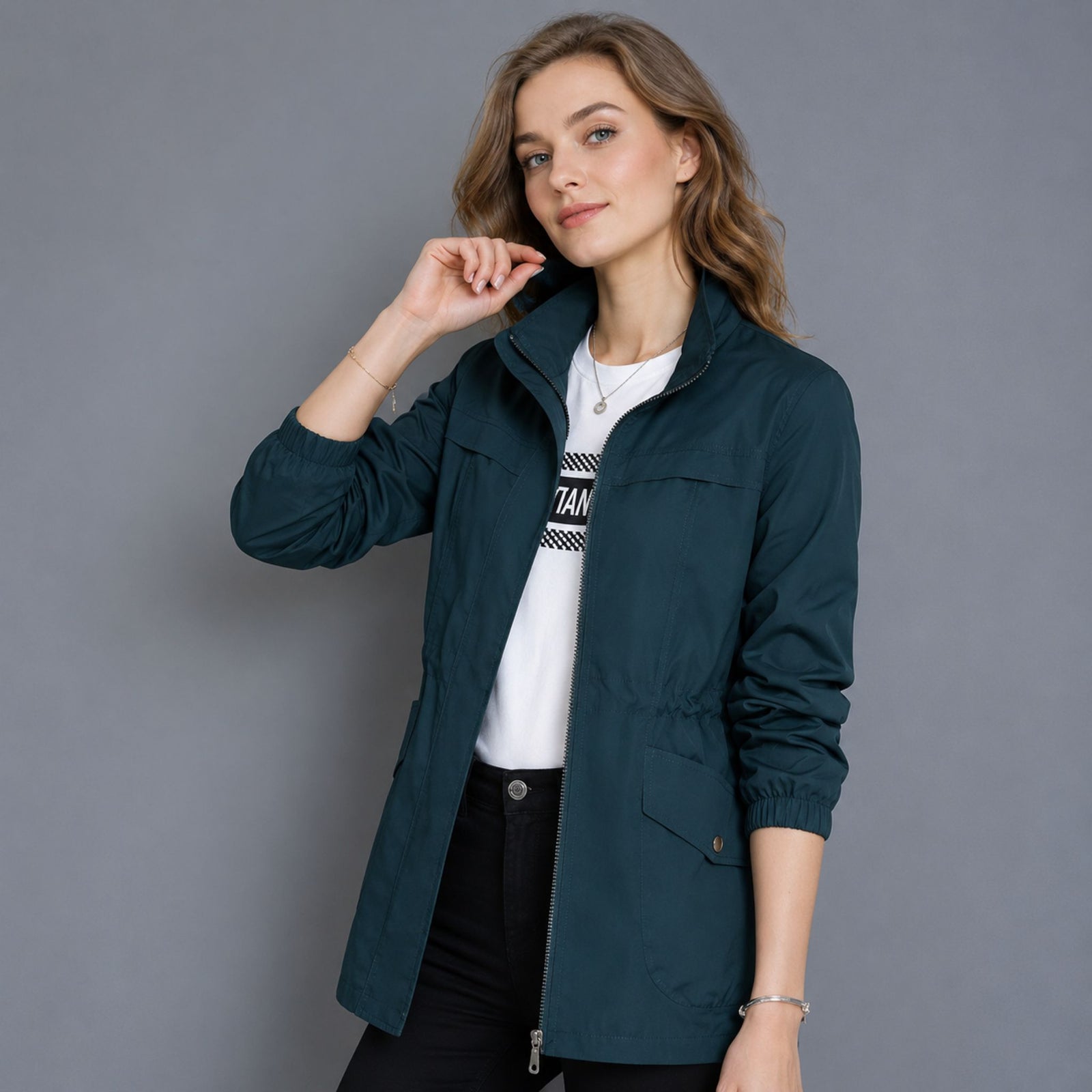 Dames Korte Zomerjacke Met Praktische Zijzakken Lichtgewicht Ademend Stijlvol