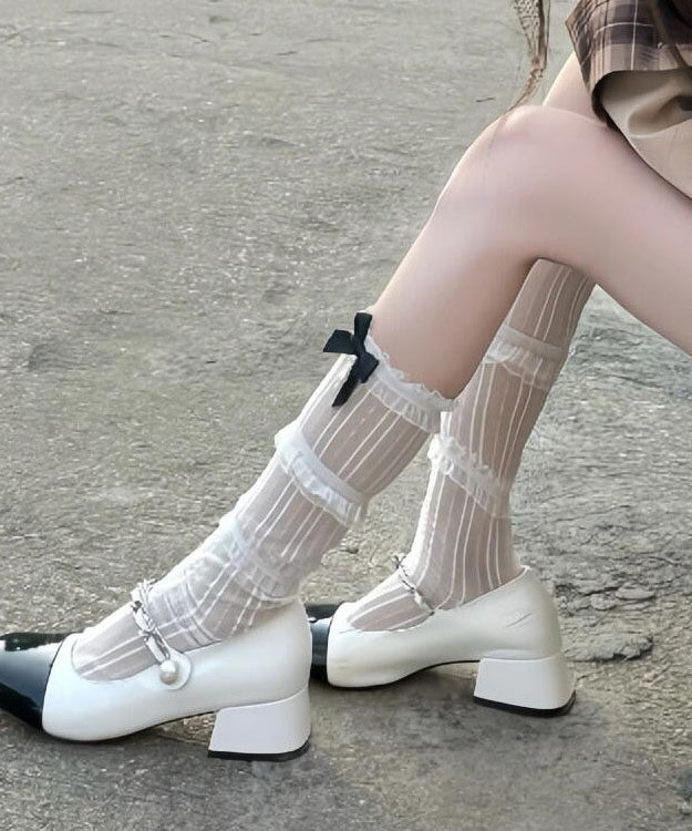 Dames Kuitsokken Japanse Stijl Met Kant en Strik 3