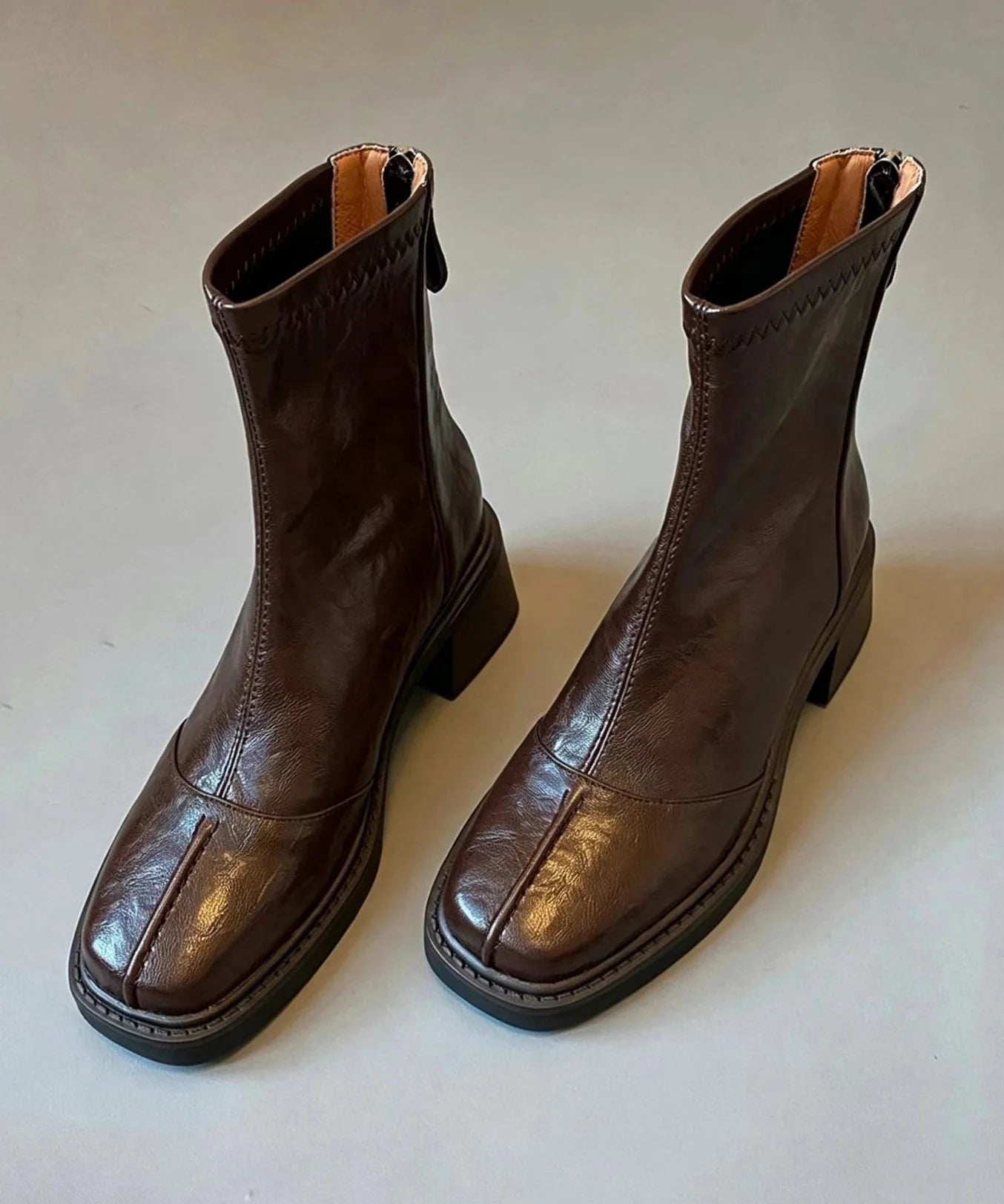 Dames Laarzen Met Dikke Hak En Gevlochten Design 4