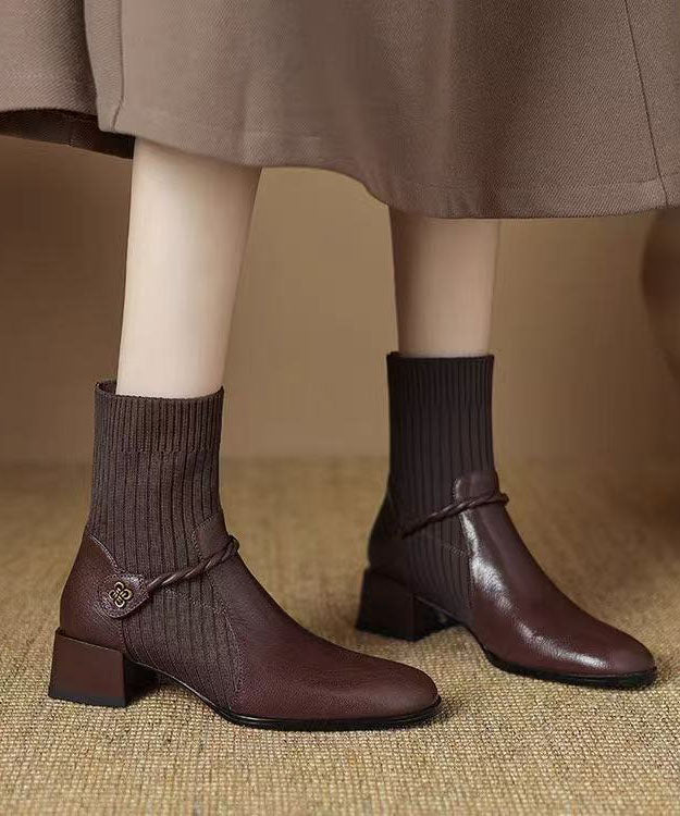 Dames Laarzen Retro met Splitwerk voor een Tijdloze Look 0