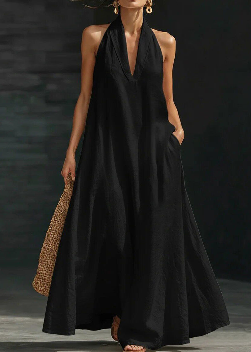 Dames Lange Jurk Oversized Mouwloos 2