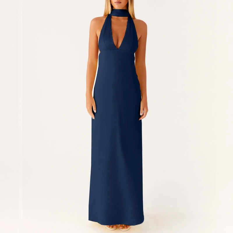 Dames Lange Maxi Jurk Halter Boho Stijl voor Zomerse Evenementen 3