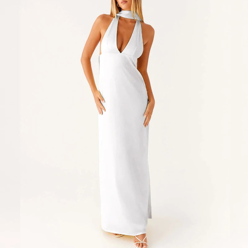 Dames Lange Maxi Jurk Halter Boho Stijl voor Zomerse Evenementen 7