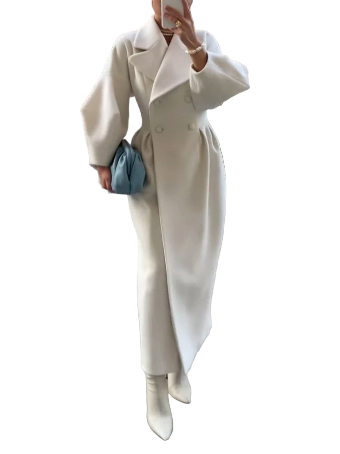 Dames Lange Overjas van Wol 0