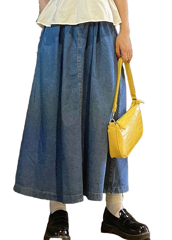 Dames Lange Rok A-Lijn Hoge Taille met Patchwork Design 0