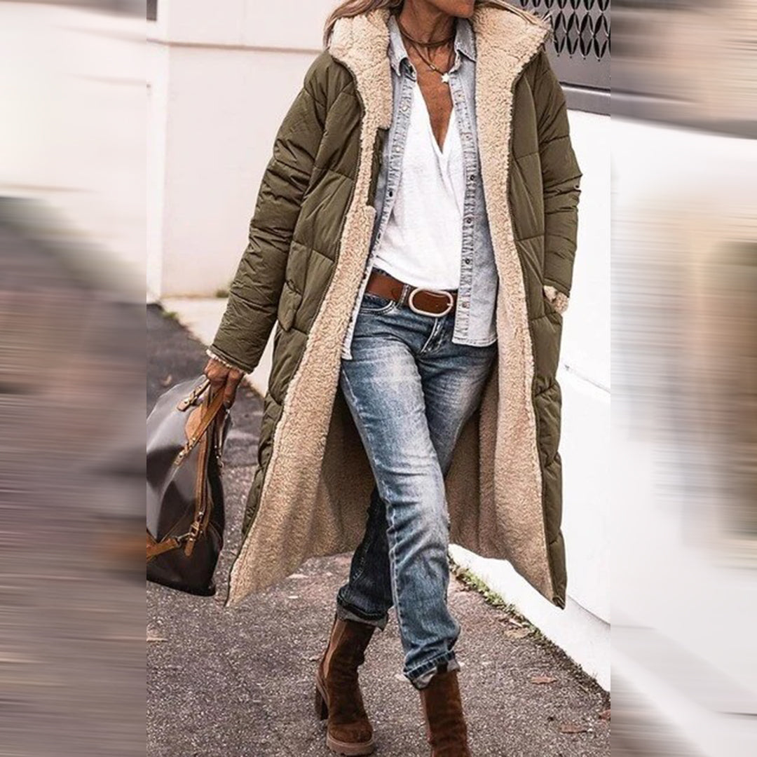 Dames Lange Winterjas Gewatteerd Duurzaam en Warm 1