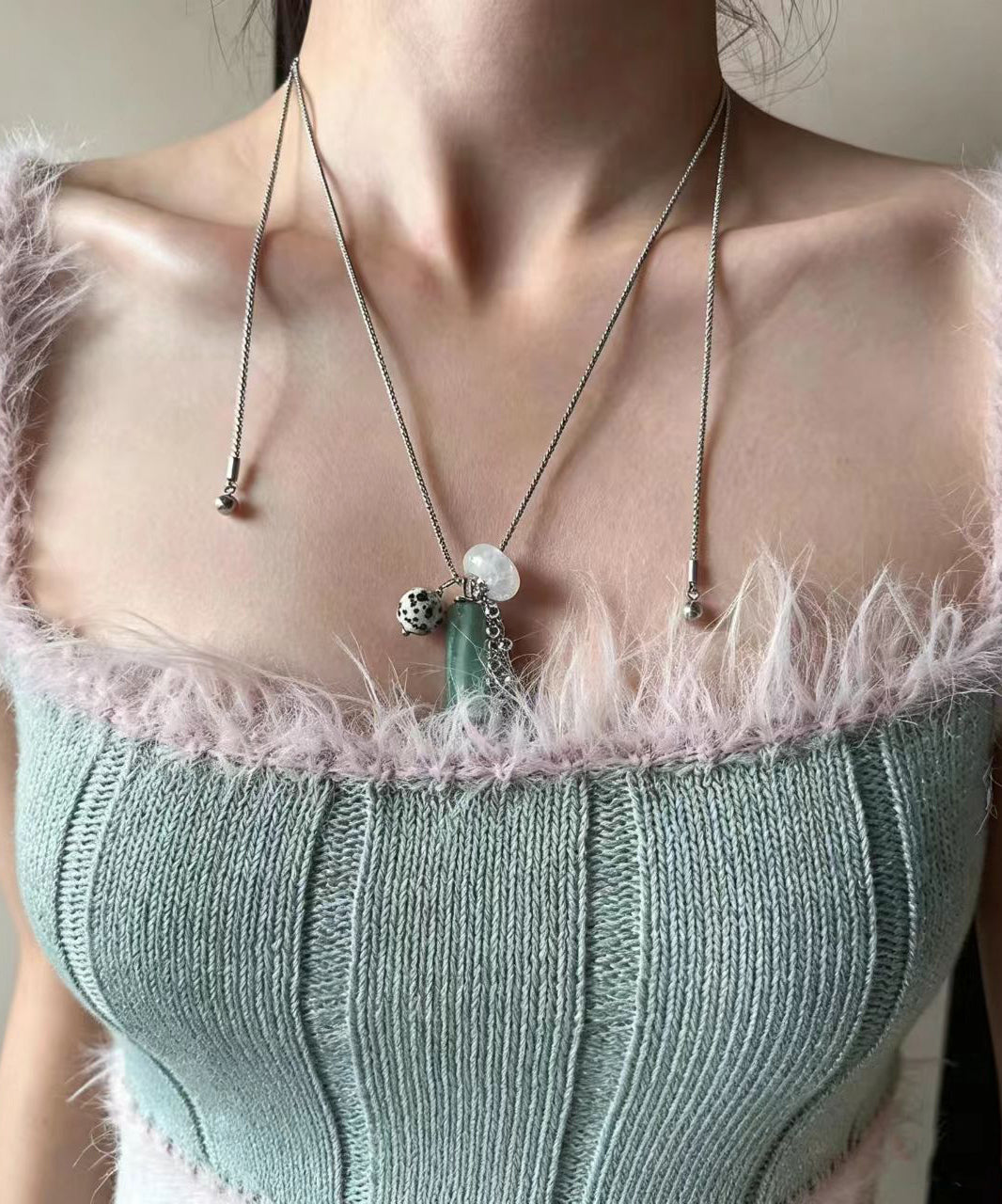 Dames Lariat Ketting Met Kristal Accent voor Verfijnde Stijl 4