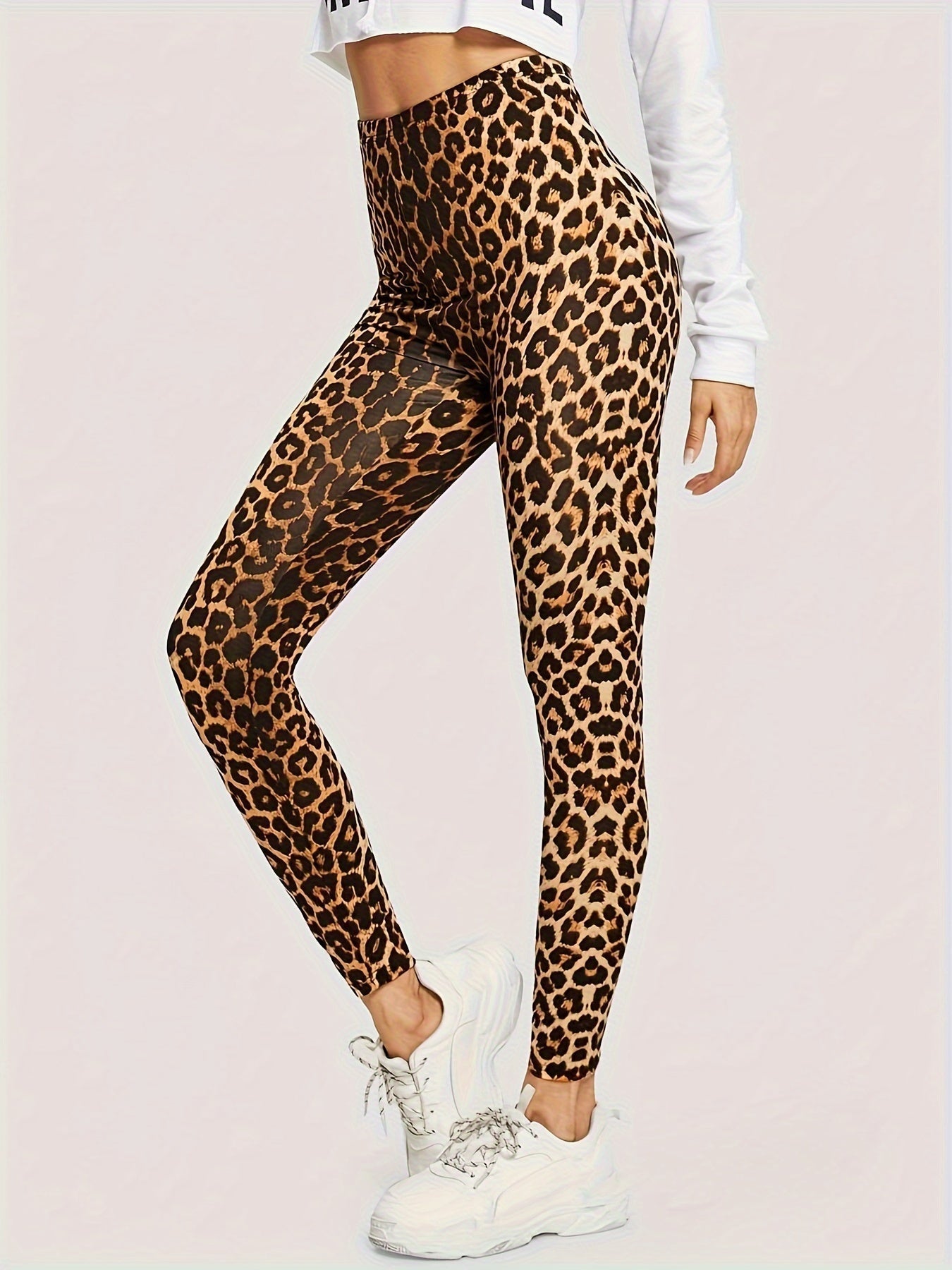 Dames Leggings Luipaardprint Stretch Polyester 3