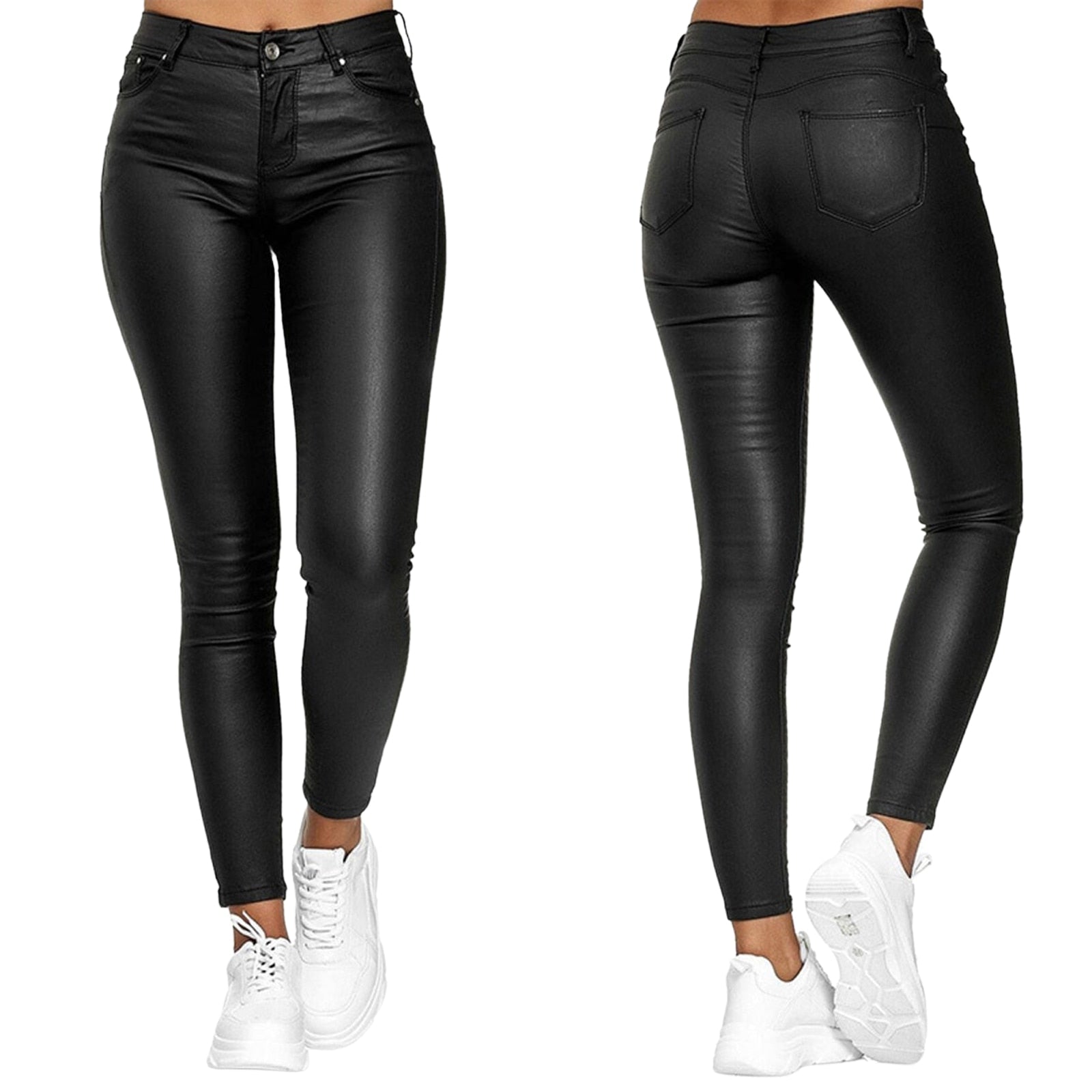 Dames Leren Broek Stretch 5