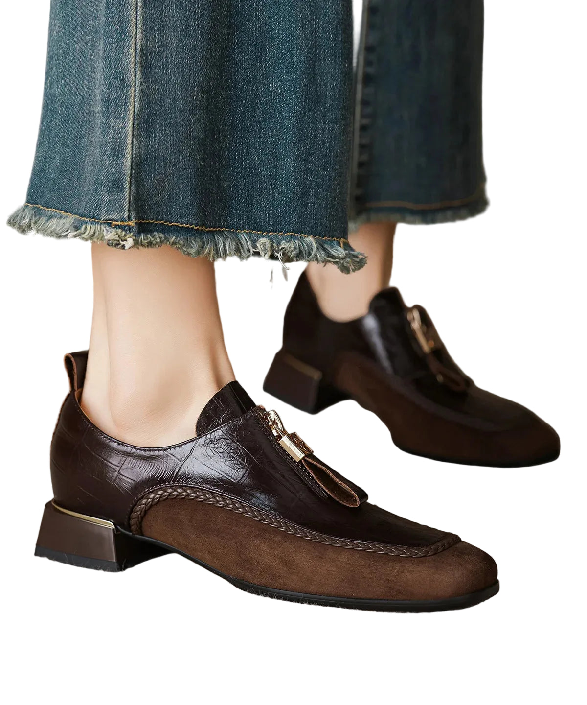 Dames Loafers Robuust Retro Design 0