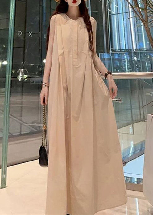 Dames Maxi-jurk Mouwloos O-hals Losvallend Model 1