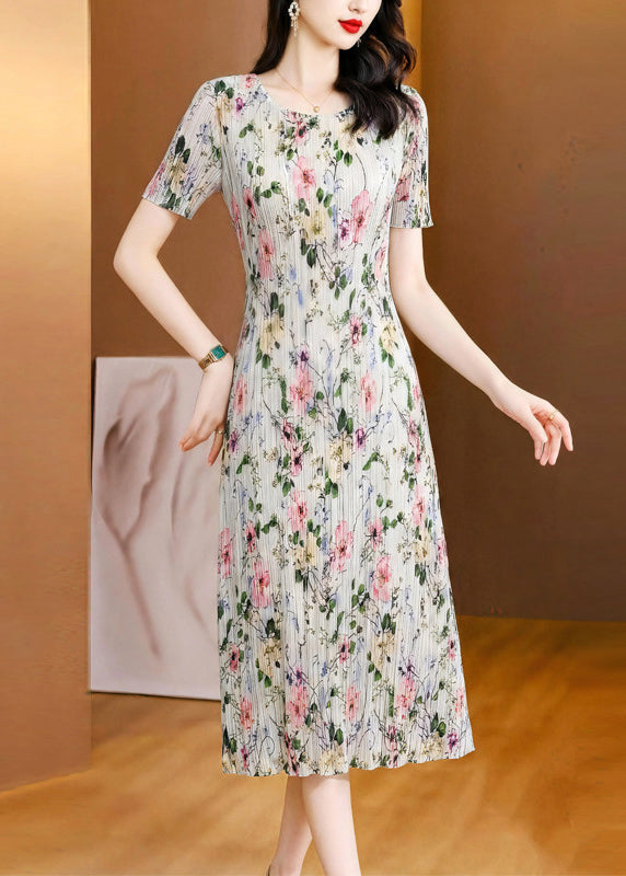 Dames Maxi-jurk O-hals Korte Mouwen 2