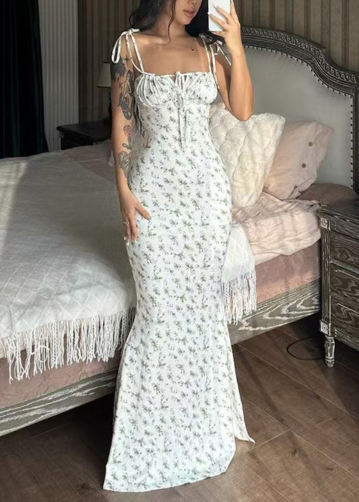 Dames Maxi-jurk Slim Fit Met Kantprint 1