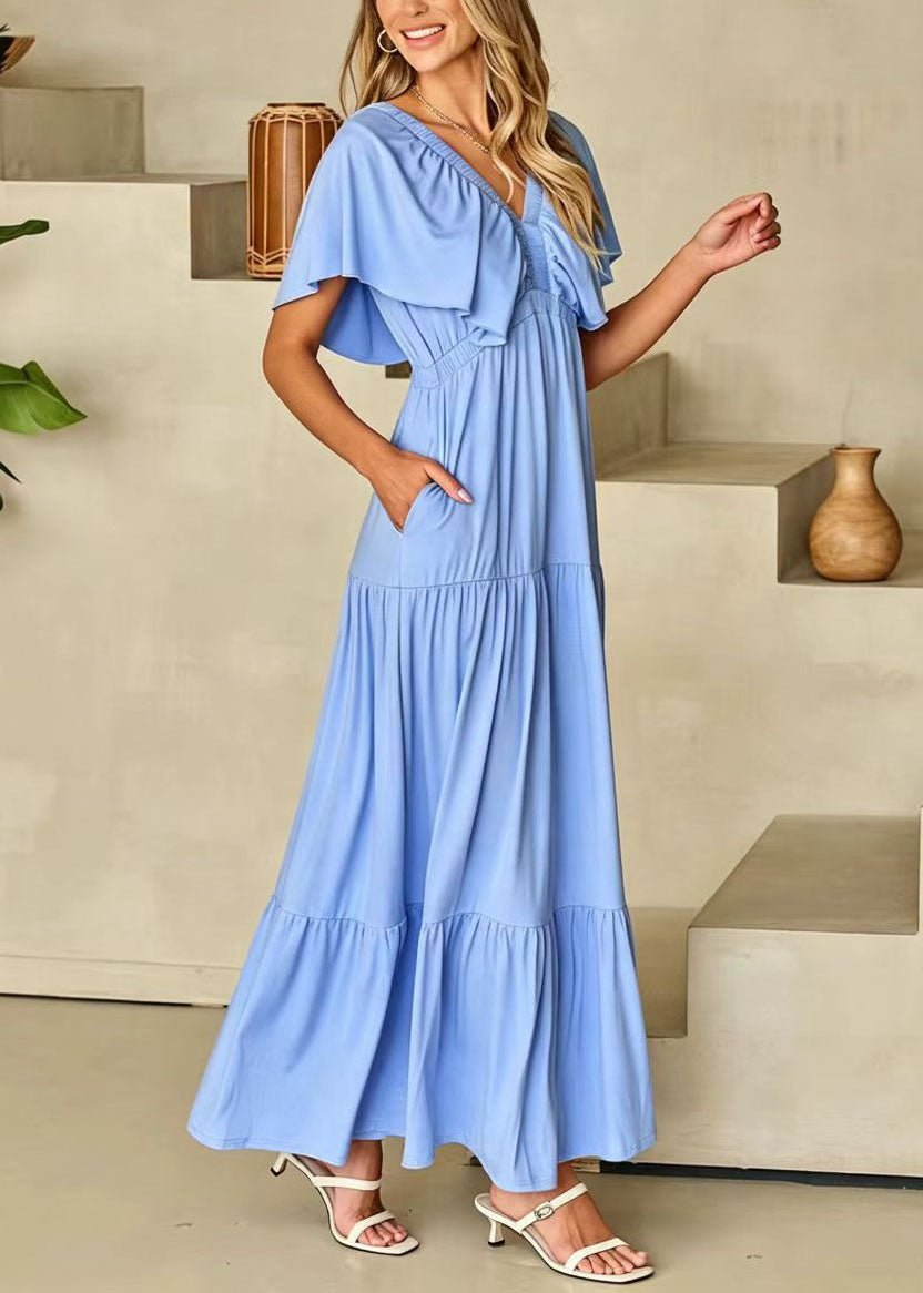 Dames Maxi-jurk met V-hals en hoge taille Zomerstijl 2