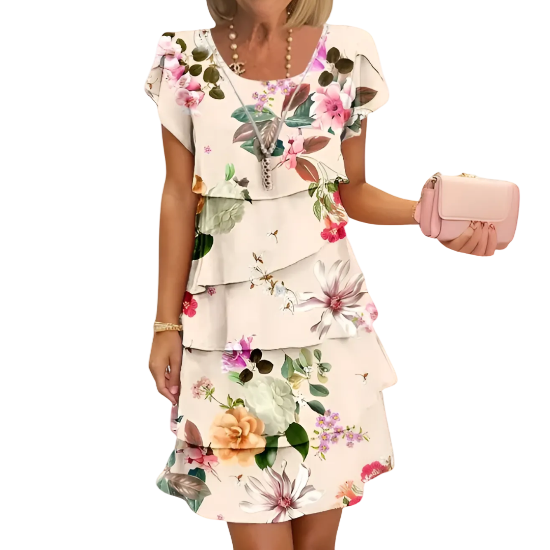 Dames Maxi Jurk Bloemenprint Vloeiende Stijl 0