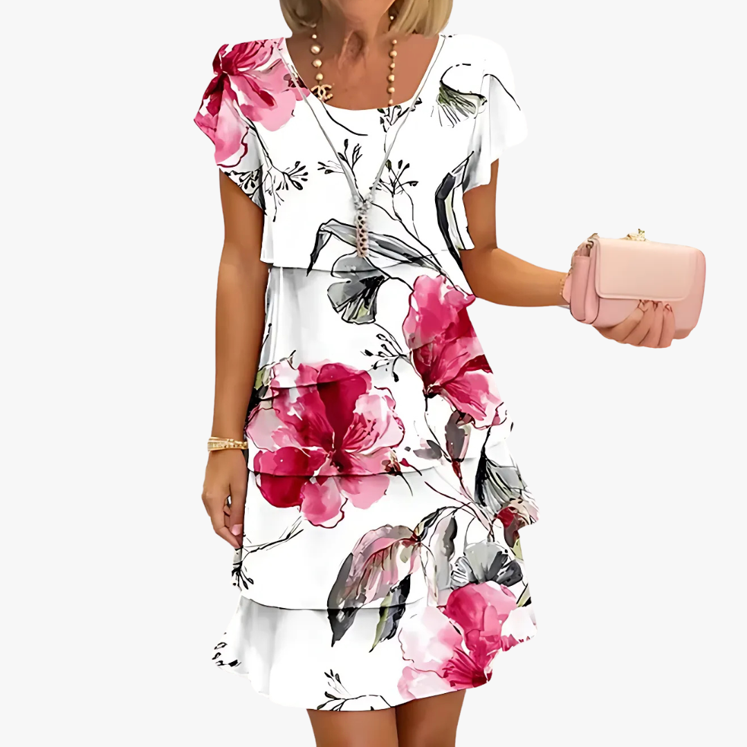 Dames Maxi Jurk Bloemenprint Vloeiende Stijl 1