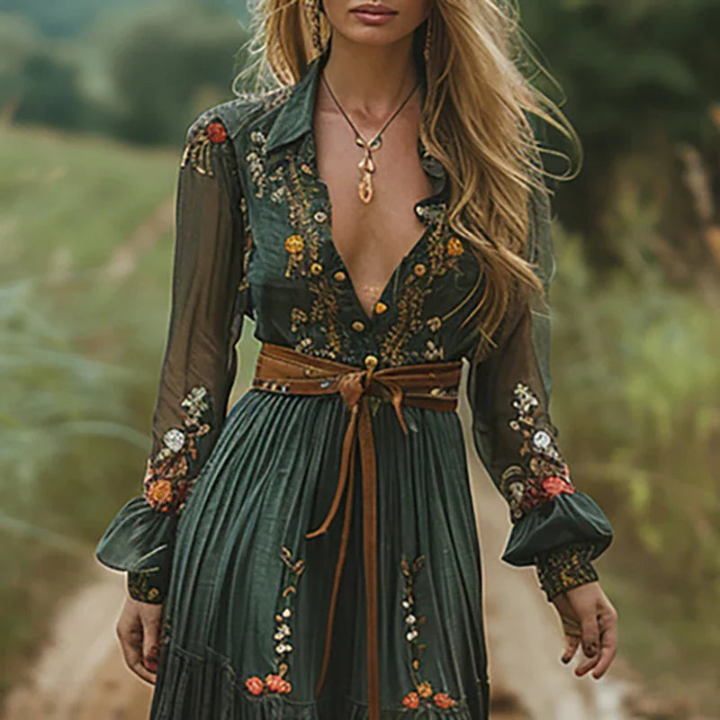 Dames Maxi Jurk Bohemian Bloemenstijl 1