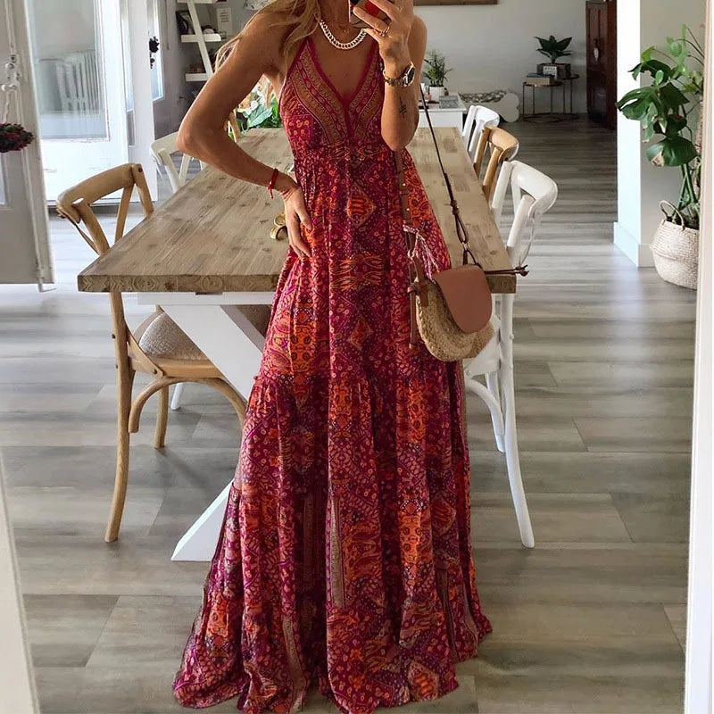 Dames Maxi Jurk Boho Stijl 3
