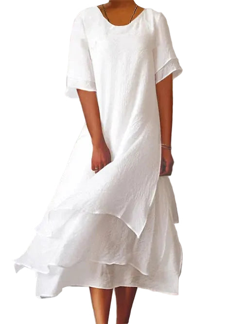 Dames Maxi Jurk Effen Stijl 0