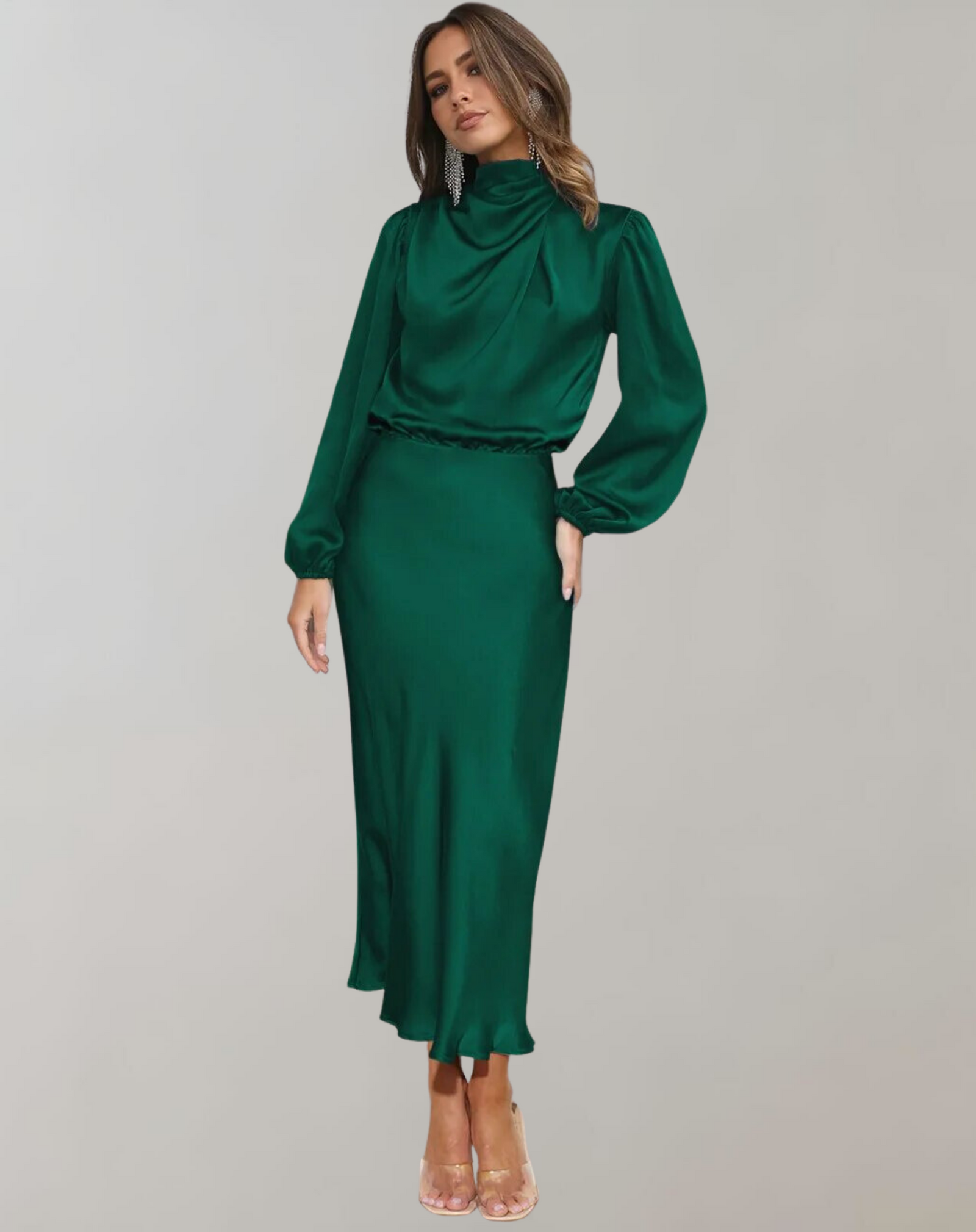 Dames Maxi Jurk Met Lange Mouwen Voor Feestelijke Gelegenheden 4