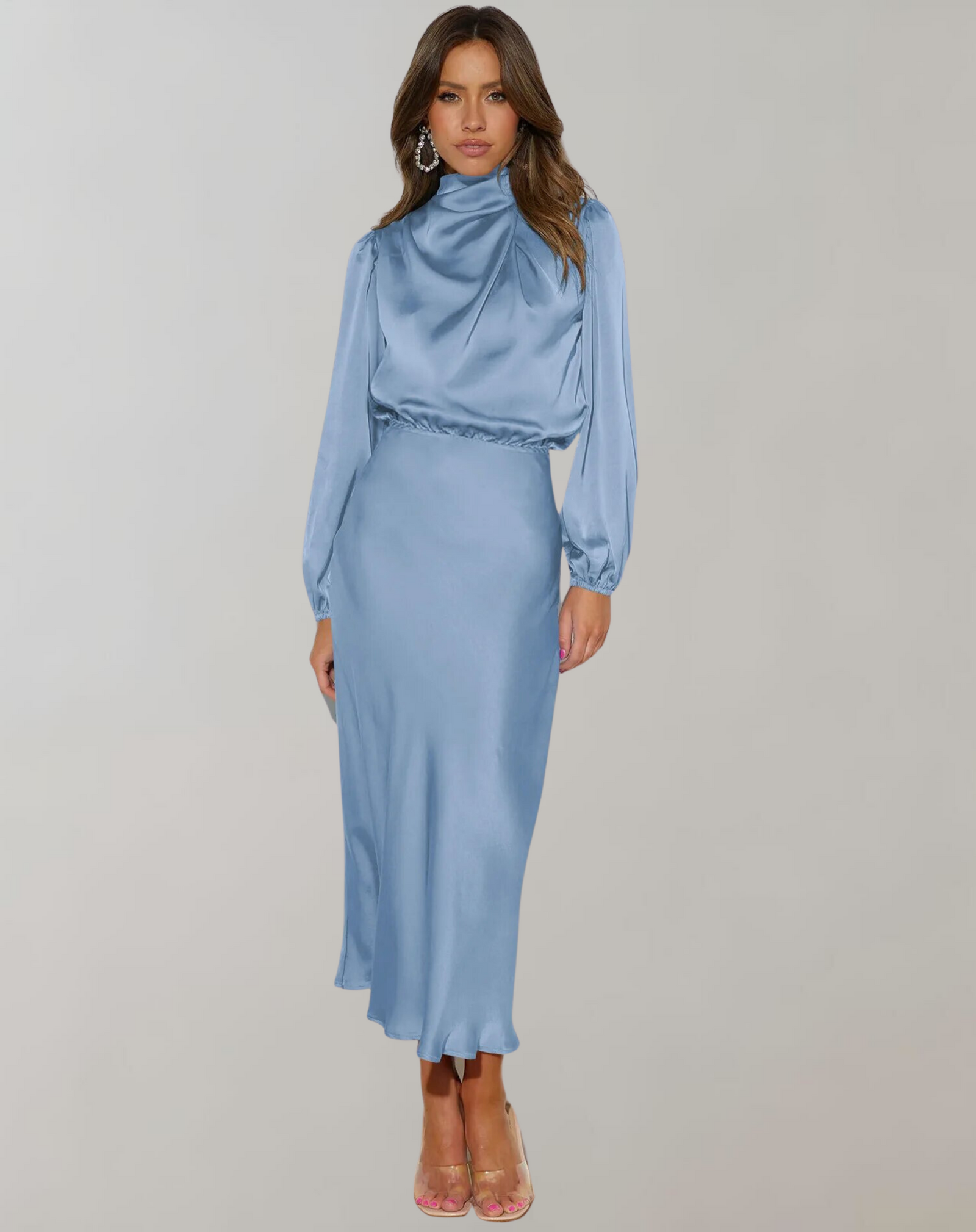 Dames Maxi Jurk Met Lange Mouwen Voor Feestelijke Gelegenheden 6
