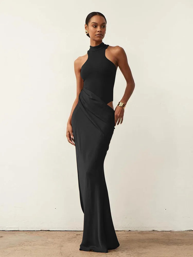 Dames Maxi Jurk Mouwloos met Hoge Taille voor Feestelijke Gelegenheden 3